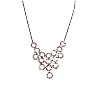 Anne Klein gold colored layered circle pendant necklace.